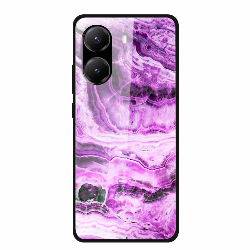 Tempered Glass Case For Poco X7 Pro Back Cover PC Hard Shockproof Cases for Xiaomi PocoX7 Pro Funda Marble Texture Fashion Coque