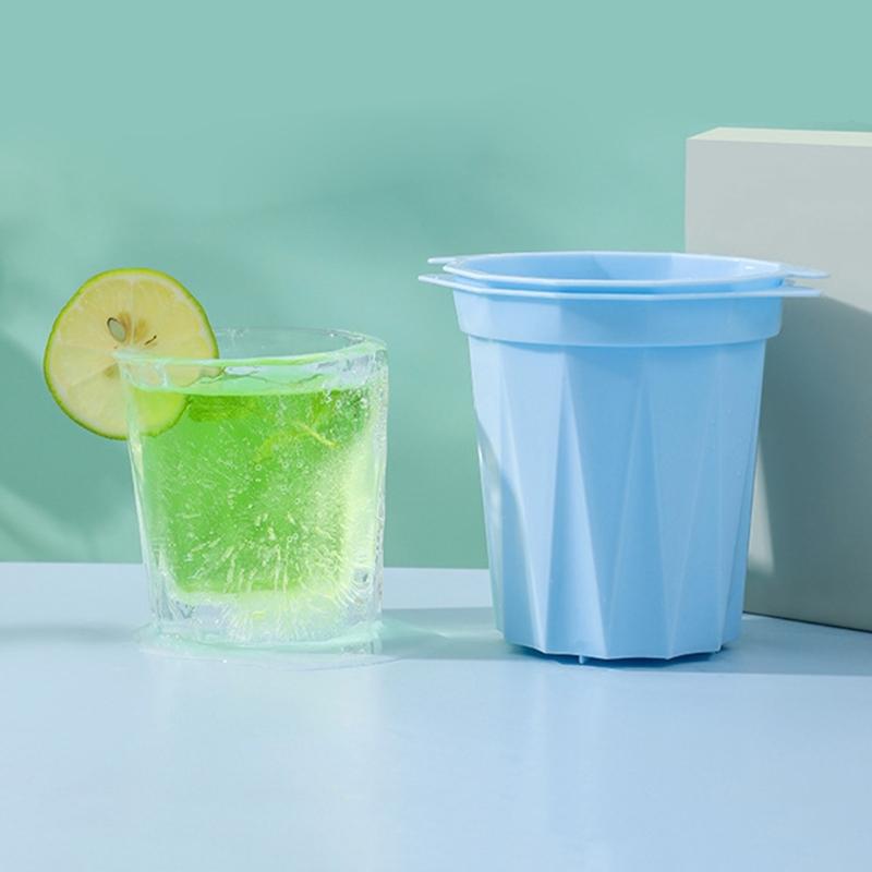 Silicone Ice Cube Maker Bar Party Ice Cup Mold Summer Juice Drinks Shot Glasses Ice Mould Drinking Tool Glass Mold