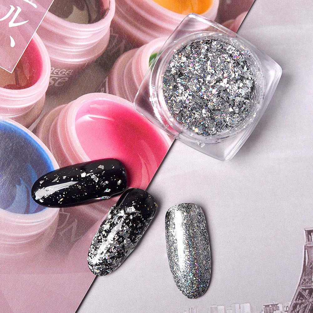 

KADS 1 шт. 0,2 г лазерная пудра с павлином и серебряными блестками, маникюрные инструменты, подвески, пигмент, пыль, блестящая пудра, украшения для дизайна ногтей, Chorm