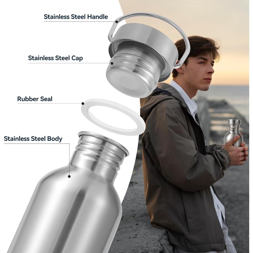 Bottiglia d'Acqua Sportiva di Alta Qualità da 2000ML ad Alta Capacità Termos Non Isolato Tazza da Viaggio in Acciaio Inossidabile Bollitore Portatile da Esterno