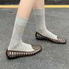 Women's Flat Bottom Sandals Korean Style Summer Beach Casual Slip-On Jelly Shoes All-Match for Diy Shoes Accessories