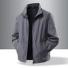 Men's Jacket Sports Loose Korean Style Casual Solid Color Pocket Long Sleeve Zipper Cardigan Top