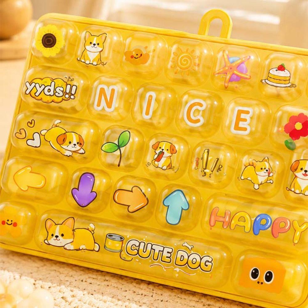 Animal Theme Mechanical Keyboard Clear Key Sounds Candy Color Keycap Keychain Office Use