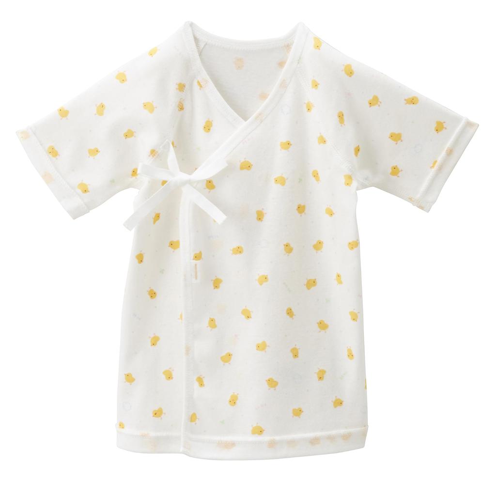 Miki House Baby Chick Made in for Boys and Undershirt, Design, 100% Cotton, Japan, Girls, Newborn, 60cm, White, 40-2107-385