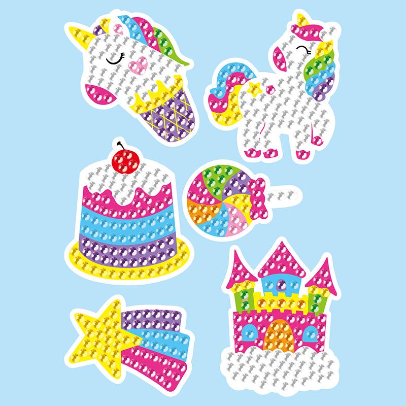 DIY Diamond Painting Stickers for Kids - Fun Handmade Educational Toy and Refrigerator Decor.
