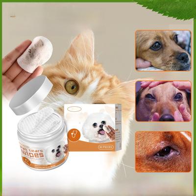 Augenreinigungstücher für Haustiere, Pads zur Entfernung von Tränenflecken, sanfte Augenpflegetücher für alle Haustiere