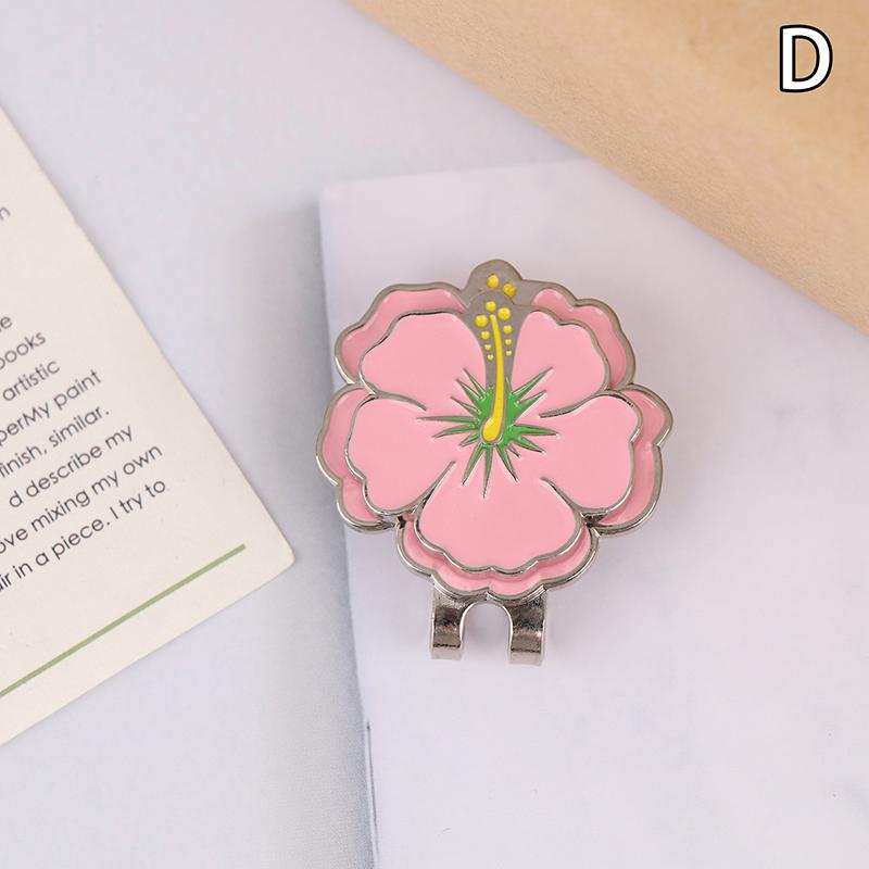 Golf Cap Clips With Magnet Mark Bow/Petal Pattern Golf Ball Marker Golf Ball Position Removable Golf Accessories