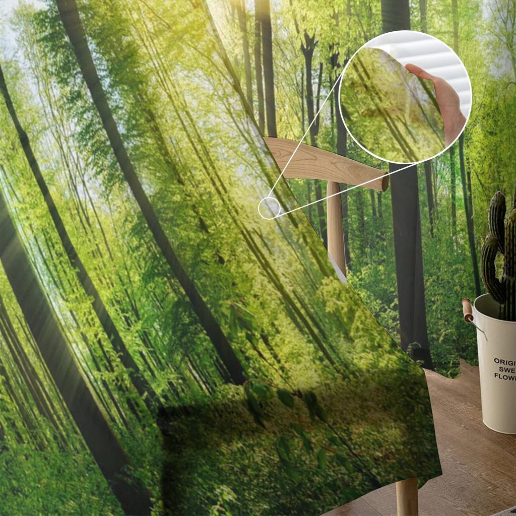 Woods Sunshine Dense Modern Printed Tulle Curtains for Bedroom Balcony Window Decor Creative Fashion Home Sheer Curtain
