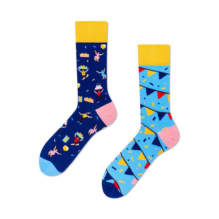 Cross-border Spring/Summer Cartoon Trendy Mid-Calf Cotton Socks - Unisex Couples