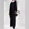Women's Muslim Cardigan Embroidered Outer Drape Bat Sleeve Dress Embroidered Simple Long Skirt