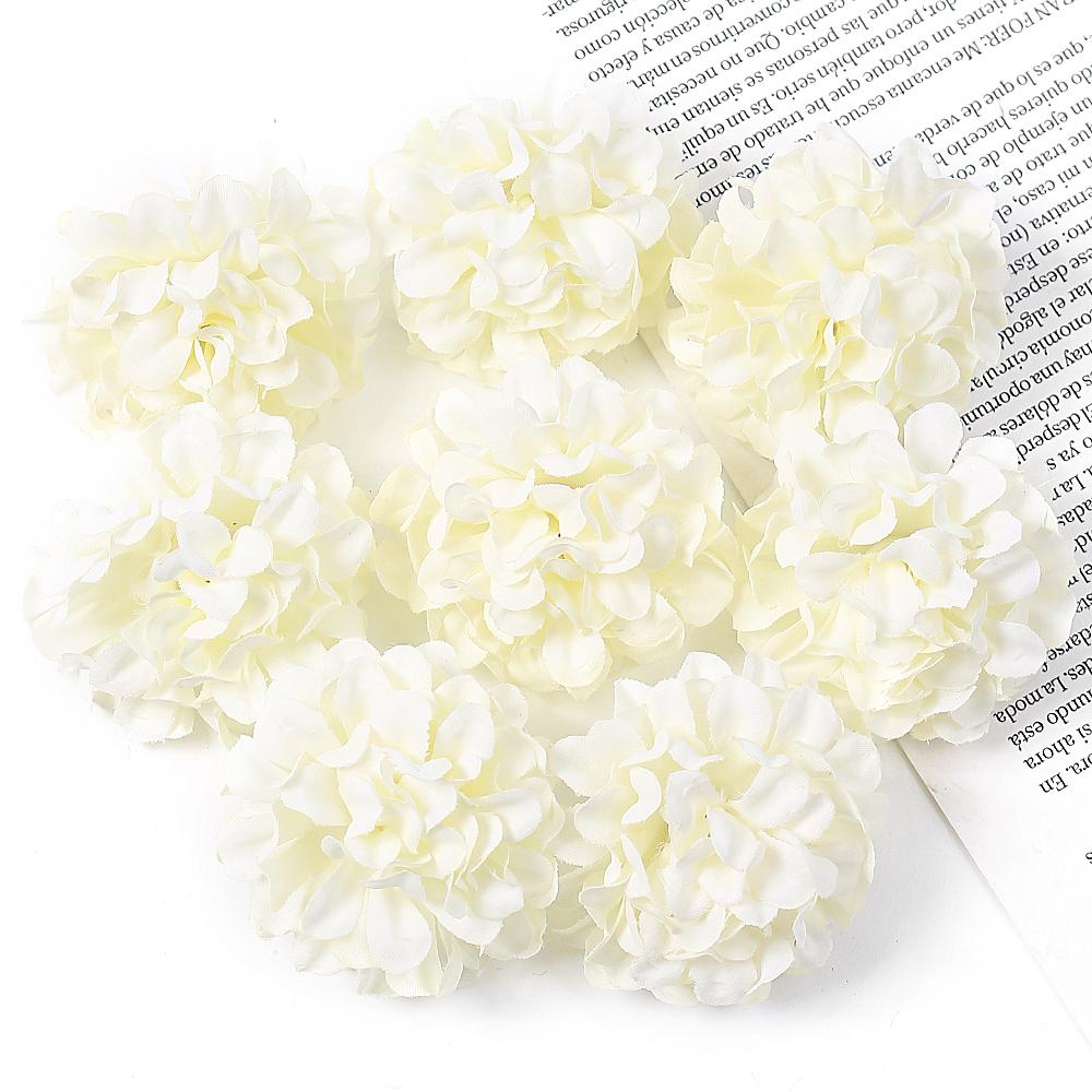 

10/20/30Pcs Hydrangea Artificial Flowers Heads 4cm for Home Room Decor DIY Marriage Wreath Accessories Bride Wedding Decoration 10Pcs белый