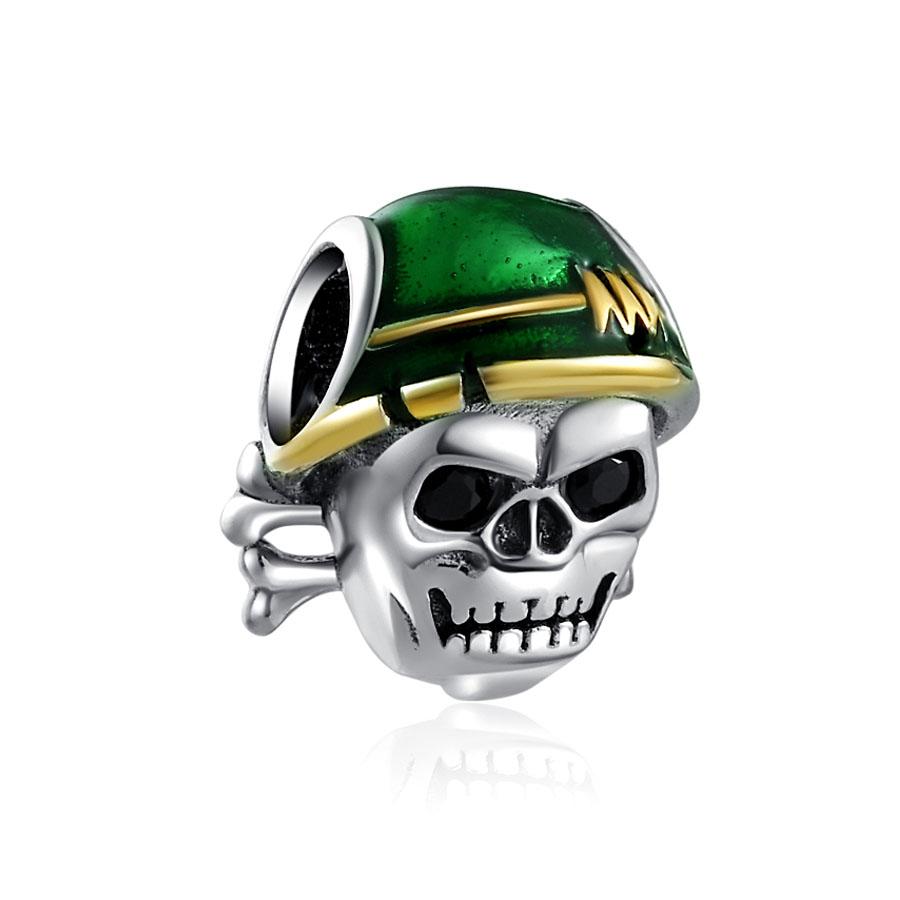 

Halloween Copper Metal Clown Bead Component Skull Ghost Pumpkin Pendant Bead Component Compatible With Authentic Original European Bracelet High
