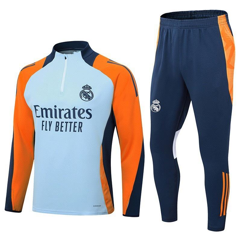 Autumn And Winter Real Madrid Barcelona Arsenal Training Suit Long Sleeve Half Zipper Football Suit Sportswear Adult Suit