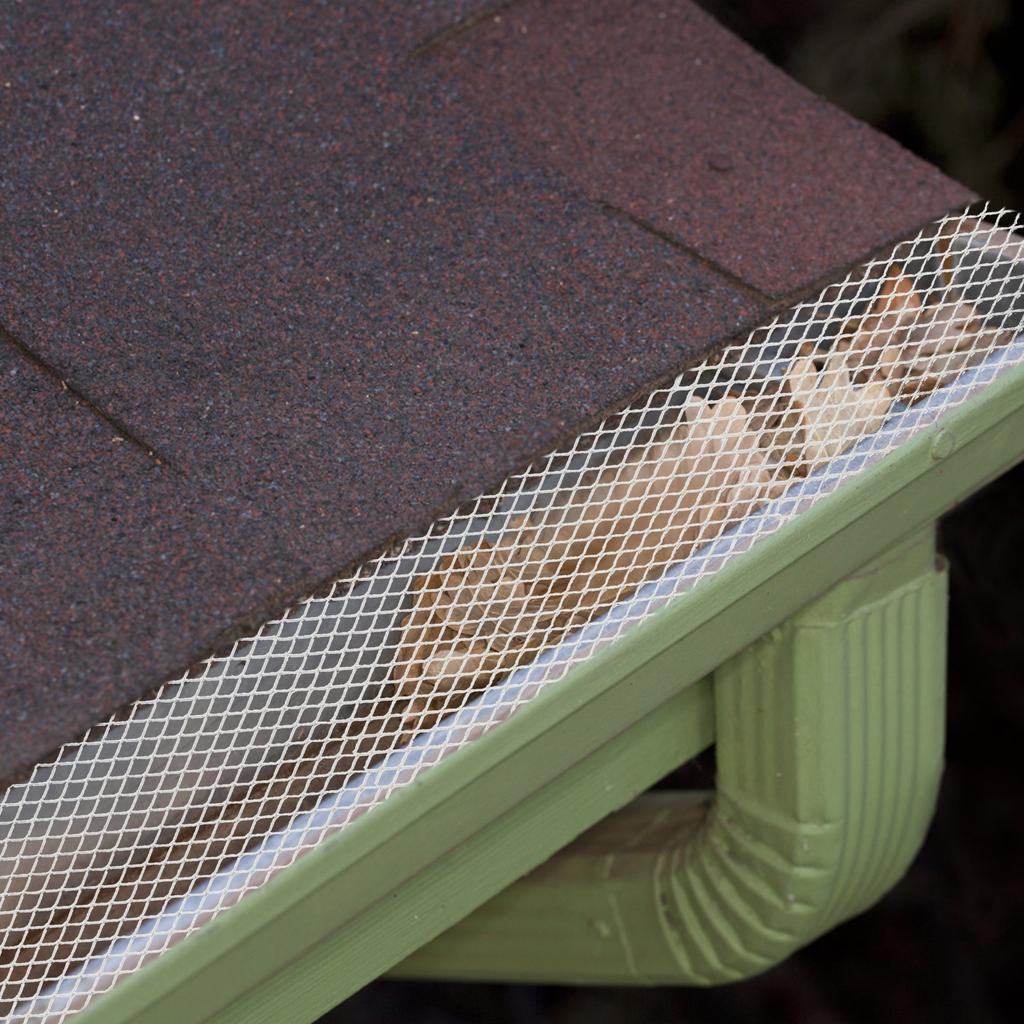 5 In x 50 Ft Aluminum Gutter Guard Mesh, Gutter Protection, Durable Gutter Screen with Gloves, Corrosion Resistant Gutter Cover