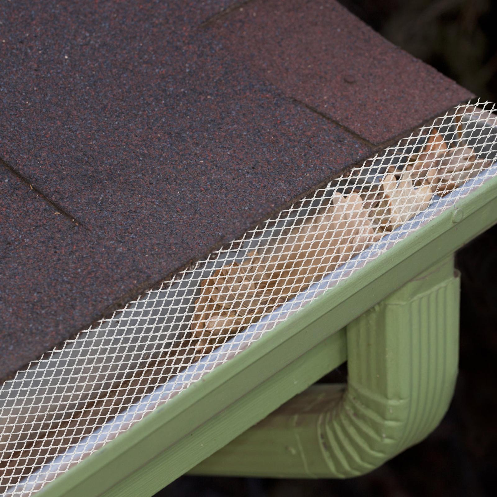 

5 In x 50 Ft Aluminum Gutter Guard Mesh, Gutter Protection, Durable Gutter Screen with Gloves, Corrosion Resistant Gutter Cover серебряный