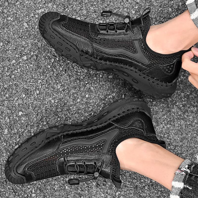 Модная кожаная модная обувь для отдыха на природе — фото 7