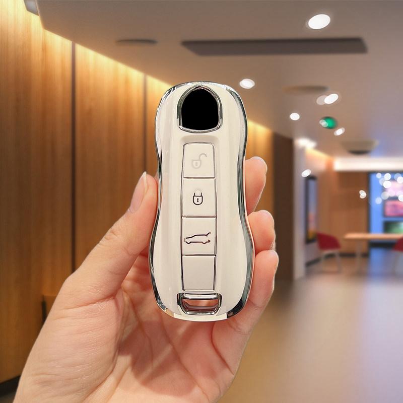 For Porsche Panamera Cayenne 971 911 9Ya Macan Boxster Keyless Car Key Case Cover 3 Buttons Car Remote Key Shell Fob Accessories