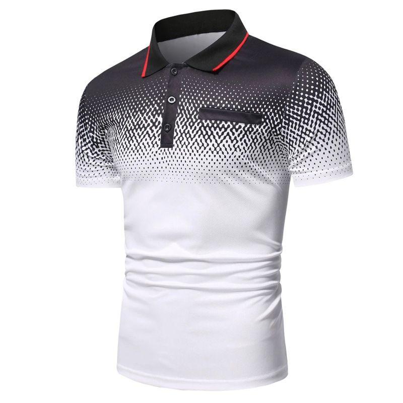 Men'S Polo Shirt Short Sleeve Casual Versatile Lapel Polo3D Digital Printing