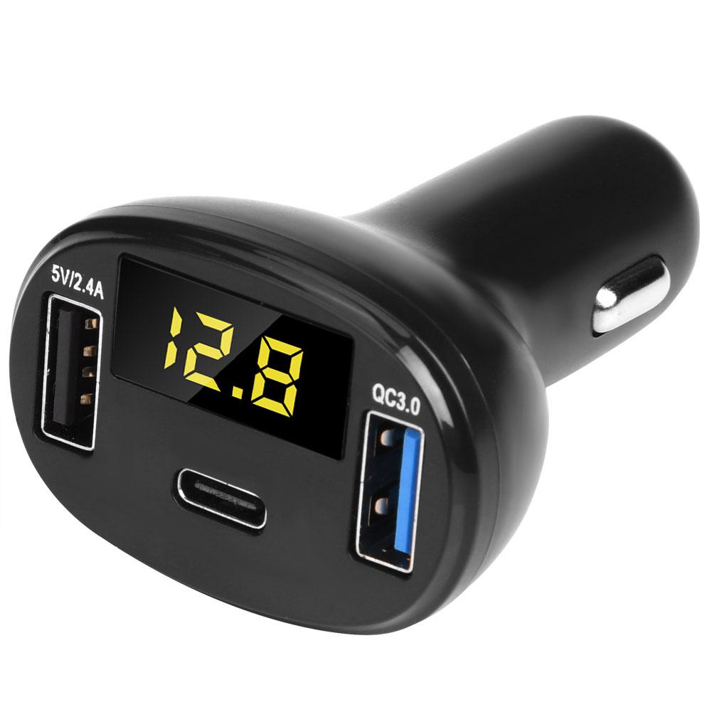 5V 2.4A QC3.0 Dual USB Fast Charge Car Charger Cigarette Lighter Adapter Socket Universal
