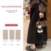 Mid-Length Polka Dot Maternity Skirt - Autumn/Winter 2025 Japanese Retro Style