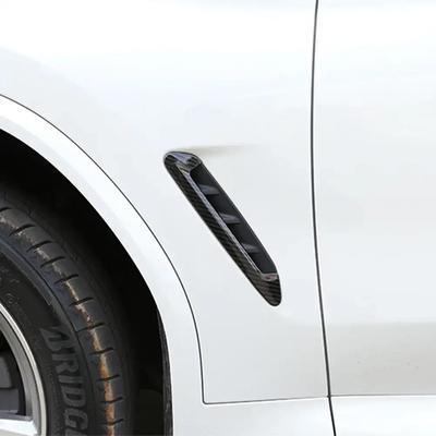 1 Paar glänzend schwarze ABS-Seitenlüftungsleiste für BMW X3 G01 X4 G02 2018-2024 2024 Auto-Seitenverkleidungsaufkleber dekorativ
