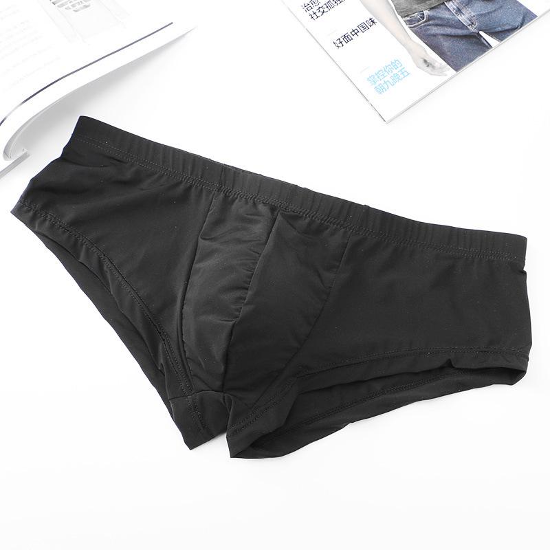 Men's Breathable Ice Silk Low Waist Boxer Briefs