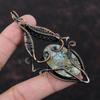 Copper Seraphinite Pendant Copper Wire Wrapped Pendant Natural Gemstone Pendant Handmade Copper Jewelry Anniversary Gift Seraphinite Jewelry