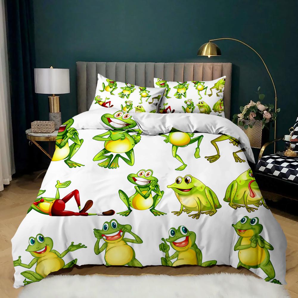 Steppdecke Frosch Reptil Wildtier Tier Steppdecke Für Jugendliche Erwachsene Twin Double Queen King Size Polyester Steppdecke