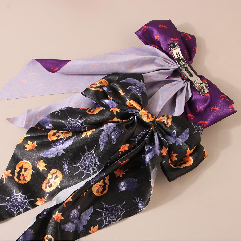 Frau Neu Halloween Schleife Streamer Haarnadel Chiffonband Haarspange Schleife Hinterkopf Federklemme Kopfschmuck Mode Haaraccessoires