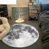 Visual Simulation Globe Map Round Rug Is Decorative Floor Mat for Versatile Science Themed Home Decor