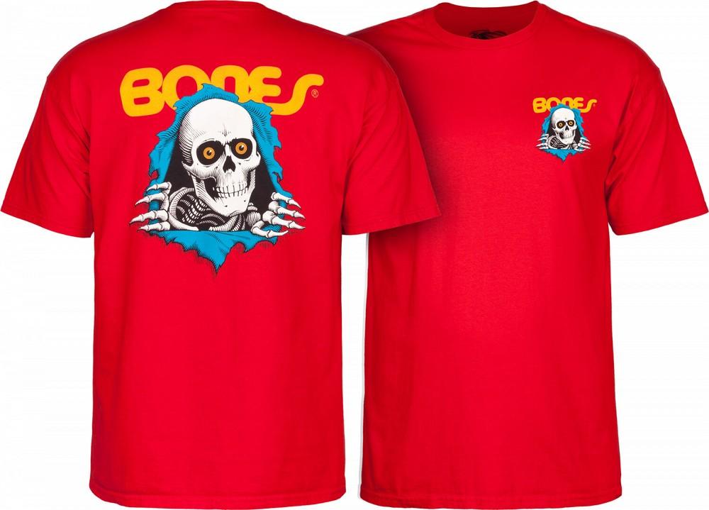 Powell Peralta BONES RIPPER Skateboard T Shirt RED Unisex T-Shirt S