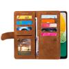 For Samsung Galaxy S25+ Case PU Leather Phone Cover with Zipper Wallet 9 Card Slots