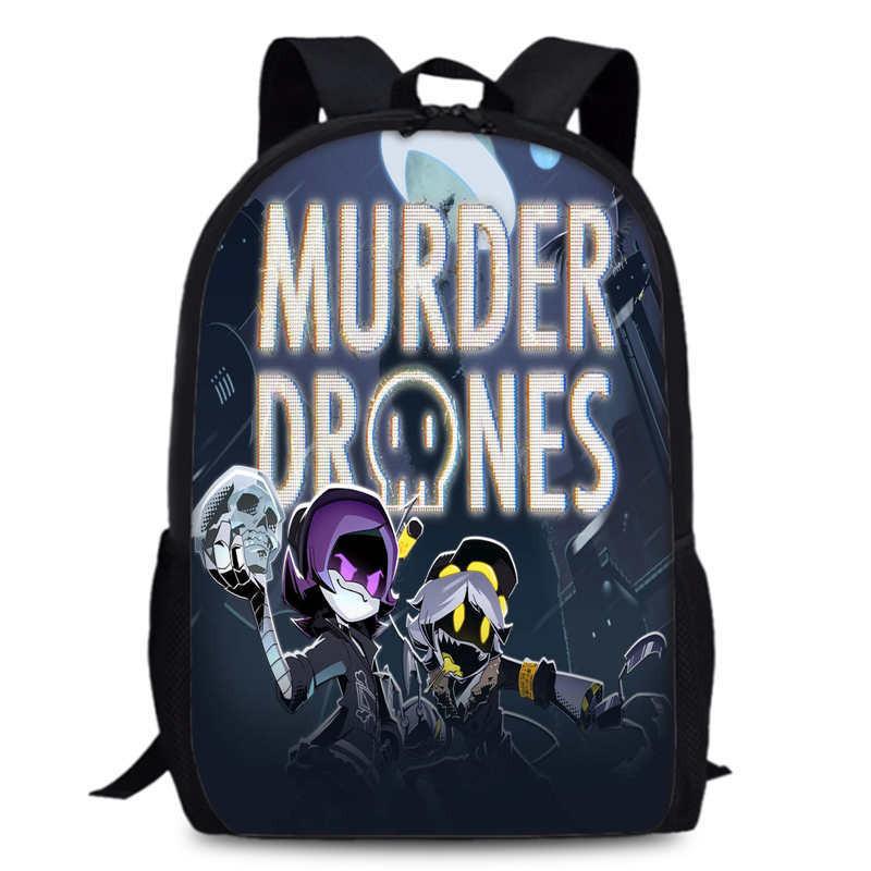 Anime Drones Murder Backpack Oxford Spacious School Bags For Gifts Children