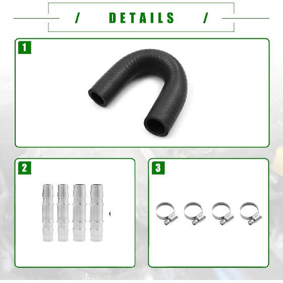 626-001 Motorheizungskern-Bypass-Kit & 5/8" 3/4" Schlauch Kompatibel mit den gängigsten Heizungsschläuchen