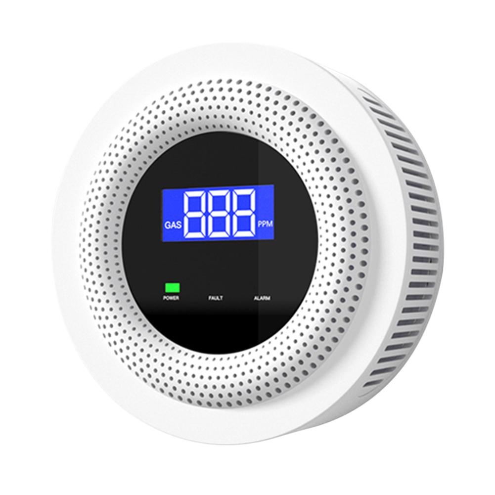 Tuya Датчик утечки природного газа Цифровой дисплей Многофункциональный умный WiFi детектор утечки газа для СУГ, биогаза, метана