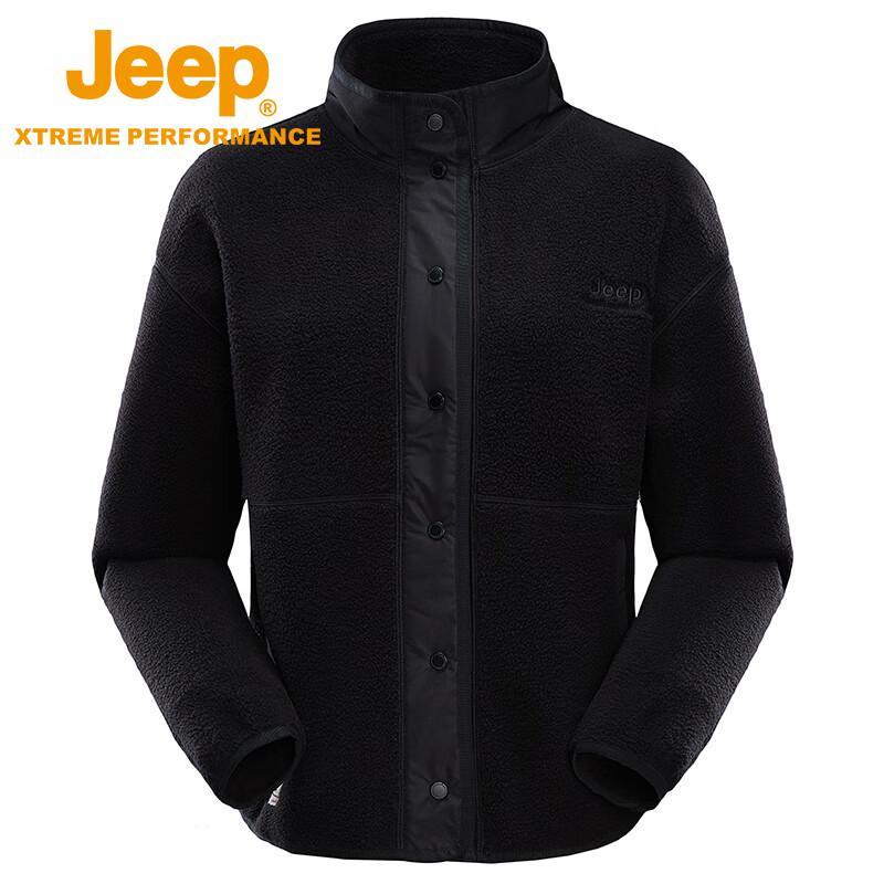 JEEP Women s Solid Lapel Fleece Cardigan J232084285 L