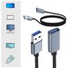 USB3.0 Extension Cable USB Extender for Seamlessly Connection of Keyboards Mouse and Other Peripherals Plugs and Play