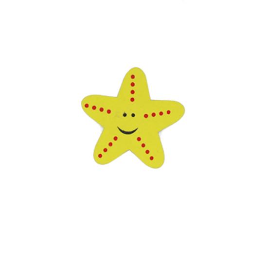 12Pcs Wooden Cartoon Sun Fish Fridge Magnet Stickers Education Kid Toy Art Decor