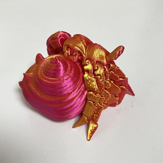 3D tištěná akční figurka kraba poustevníka Vícekloubový pohyblivý model kraba Kloubová figurka zvířete Stolní dekorace Dětské dospělé Dárek