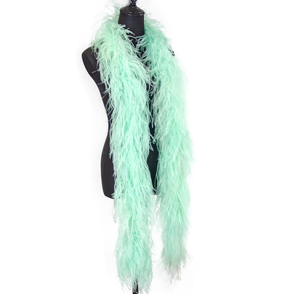 DIY 6 Ply Ostrich Feathers Boa 0.5M/1M/2M/3M Long Feather Shawl Costume Boa Plumes Carnival Clothes Dress Sewing Feather Trim Crafts