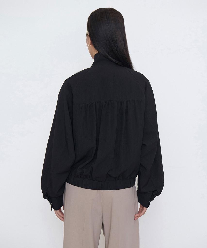 Musinsa Standard Woman Women'S Rn High Neck Shirred Blouson Jacket [Black]