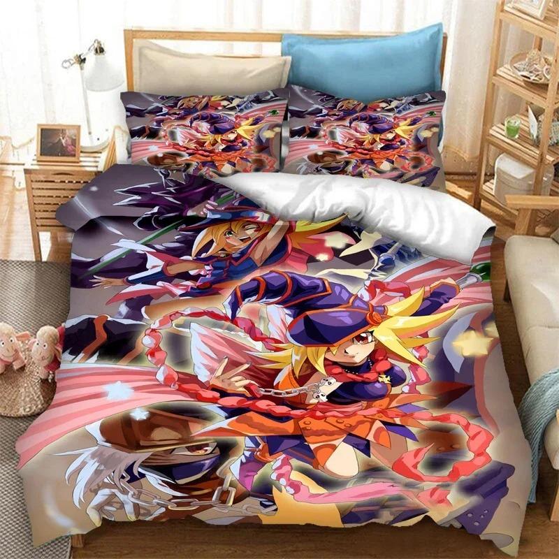 3D Printed Anime Yu Gi Oh Duel Bedding Set 3D Printed Suitable for Bedroom Duvet Cover Set With Pillowcases Kids Home Textile