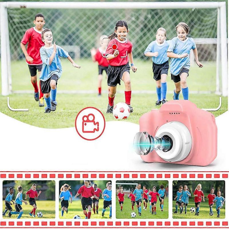 Rosa Stoßfeste Selfie Kinderkamera, Kleinkind Beste Geburtstagsgeschenke Duale Kamera Für Kinder Alter 3-10, Hd Digitalvideo Mit 32Gb Sd-Karte, Weihnachtsspielzeug Für Kinder