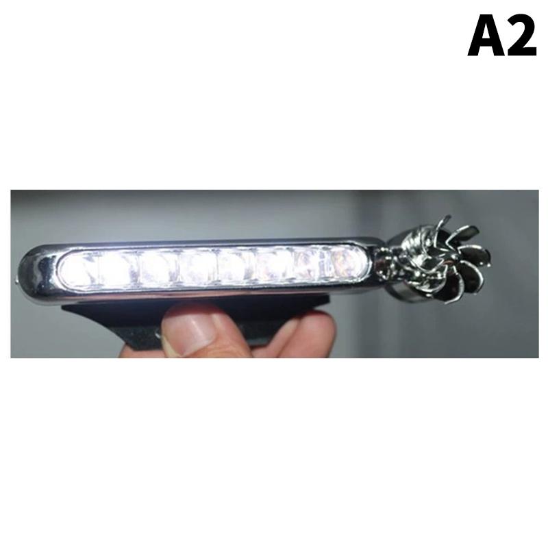 1Pc Car Led Daytime Headlight With Wind Powered Fan Floodlights Auxiliary Lighting Motorcycle Lamp For Modification