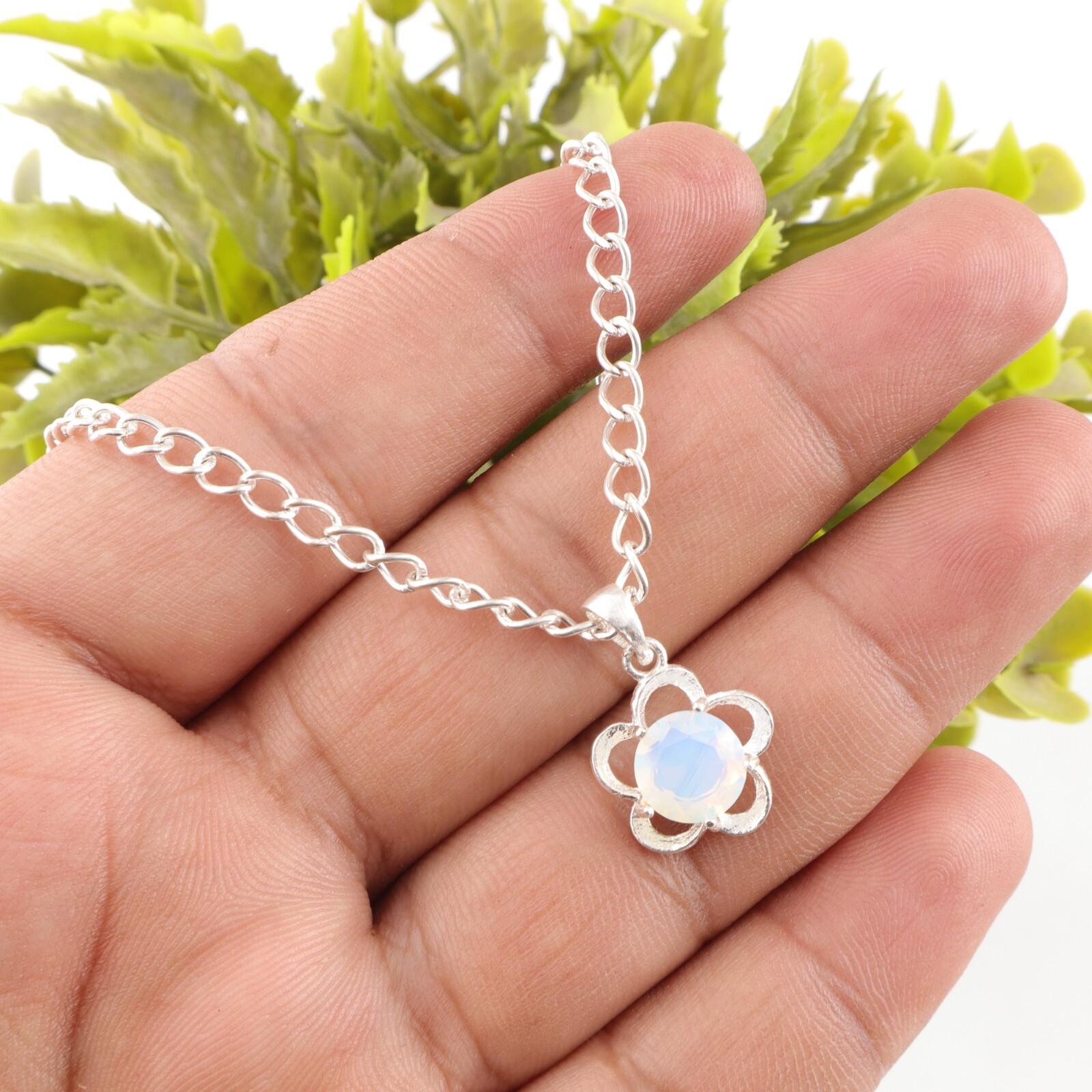 

Milky Opal Gemstone 925 Sterling Silver Handmade Jewelry Pendant Gift For Sister CP-27-6