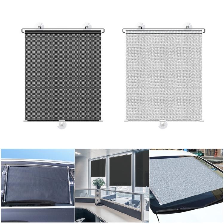 Automotive Sunshade Universal with Reinforced Metal Rods Stops Glares Collapsible Car Window Sun Protector for Travel