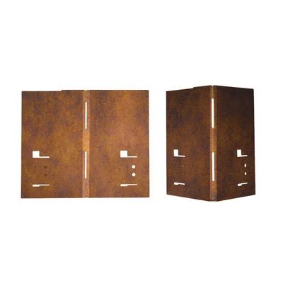 Corten Steel Garden Edging 8x8x18.5 Cm - ICH-ZAPFE.DE - Brown - Brown