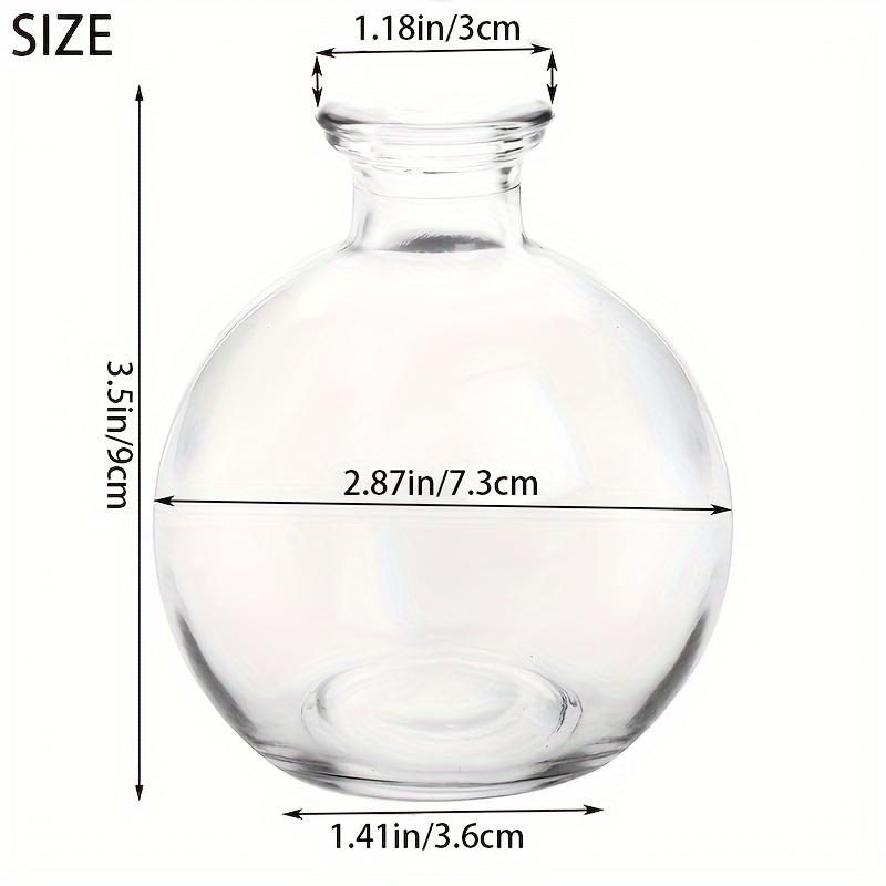 Set of 12 Small Glass Spheres Vase,h 4inch Unique Mini Low Sitting Vase,transparent Floral Centerpiece for Home Decor,wedding,floral Arrangement, Eve