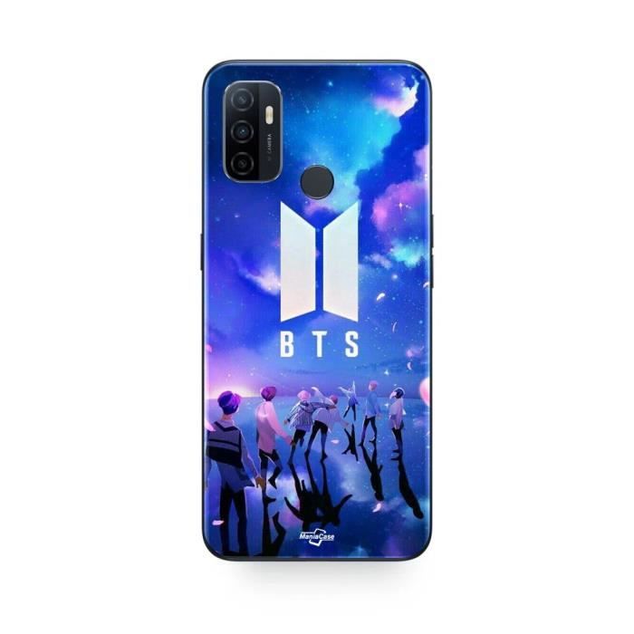 Coque - Maniacase - Oppo A32 - Souple - Noir - BTS groupe symbol army