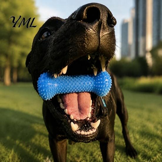 Bite-resistant Dog Toy Chew Toys for Aggressive Chewers, 2-in-1 Teeth Cleaning Dental Care with Boredom Relief Rope, Bone Shaped TPR Interactive Tough